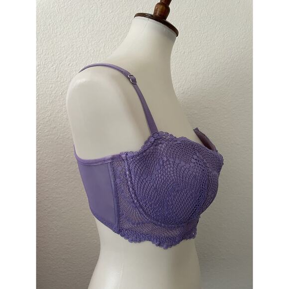 Adore Me Margaritte Lingerie Push Up Balconette Lace - Picture 4 of 7